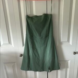 American Eagle Green Strapless Dress